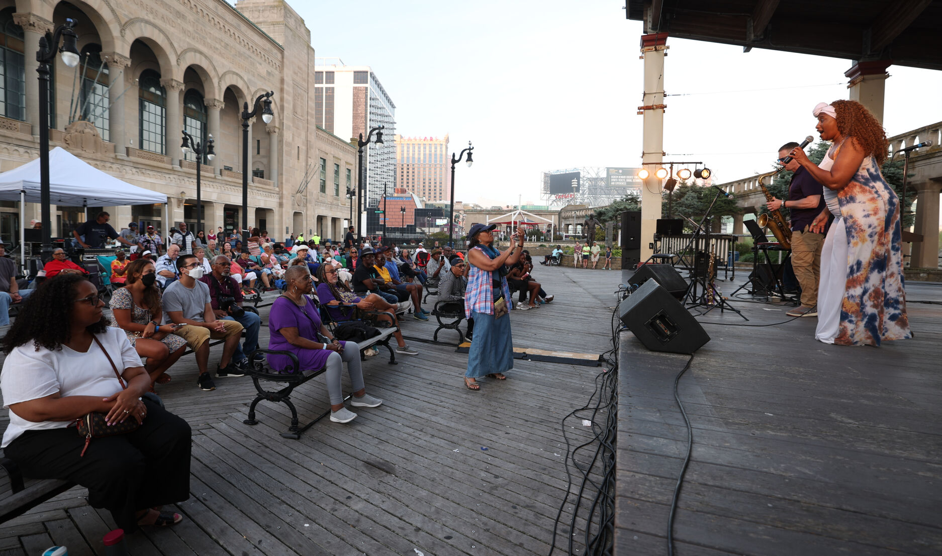 Concert at "Chicken Bone Beach" at Kennedy Plaza